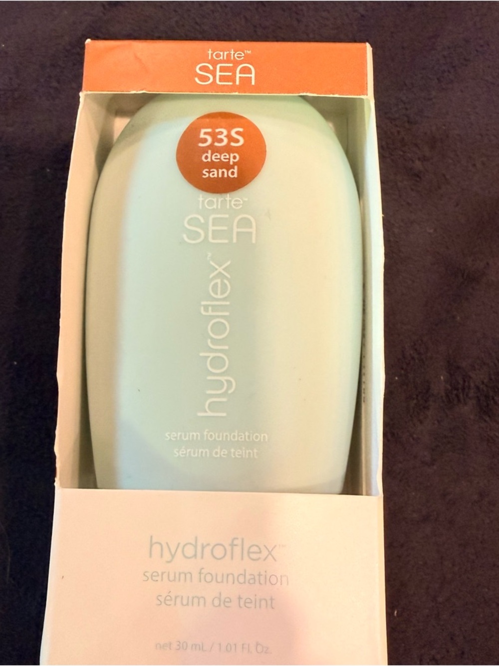 tarte Foundation Box in Orange and Cream - 53S Deep Sand